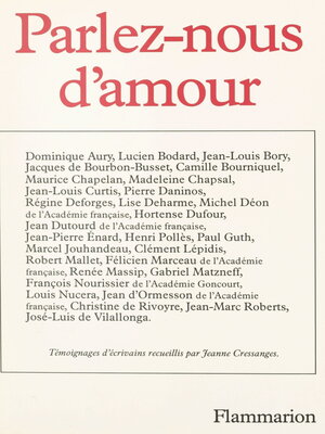 cover image of Parlez-nous d'amour